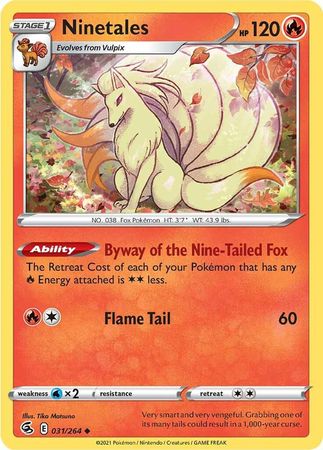 Sword & Shield: Fusion Strike: 031/264 - Ninetales - Uncommon