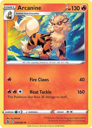 Sword & Shield: Fusion Strike: 033/264 - Arcanine - Rare