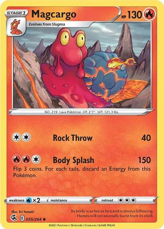 Sword & Shield: Fusion Strike: 035/264 - Magcargo - Uncommon
