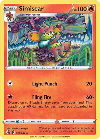 Sword & Shield: Fusion Strike: 038/264 - Simisear - Uncommon