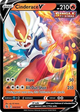 Sword & Shield: Fusion Strike: 044/264 - Cinderace V - Ultra Rare