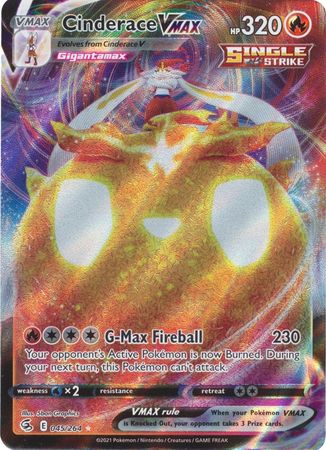 Sword & Shield: Fusion Strike: 045/264 - Cinderace VMAX - Ultra Rare