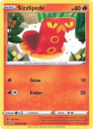 Sword & Shield: Fusion Strike: 046/264 - Sizzlipede - Common