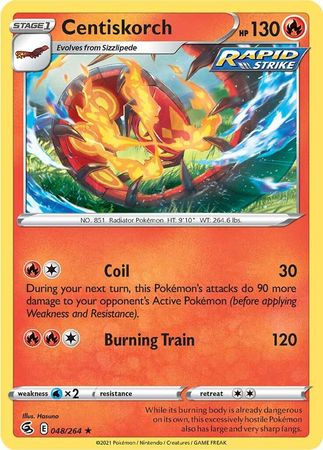 Sword & Shield: Fusion Strike: 048/264 - Centiskorch - Rare