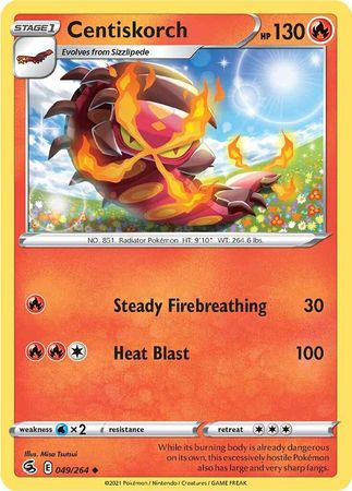 Sword & Shield: Fusion Strike: 049/264 - Centiskorch - Uncommon