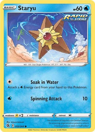 Sword & Shield: Fusion Strike: 052/264 - Staryu - Common