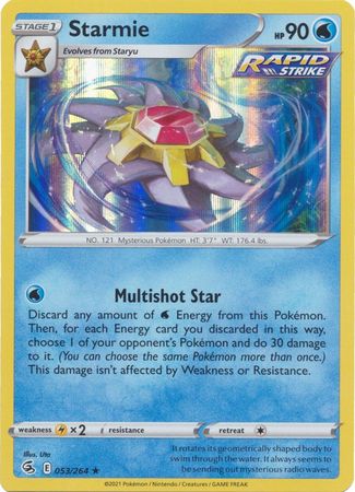 Sword & Shield: Fusion Strike: 053/264 - Starmie - Holo Rare