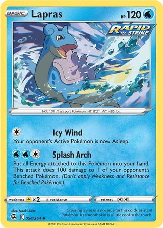 Sword & Shield: Fusion Strike: 054/264 - Lapras - Uncommon