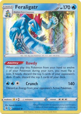 Sword & Shield: Fusion Strike: 057/264 - Feraligatr - Holo Rare