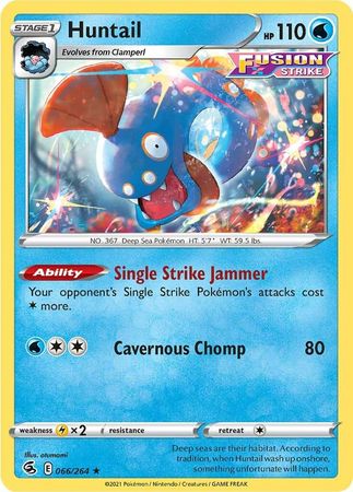 Sword & Shield: Fusion Strike: 066/264 - Huntail - Rare