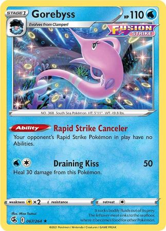 Sword & Shield: Fusion Strike: 067/264 - Gorebyss - Rare