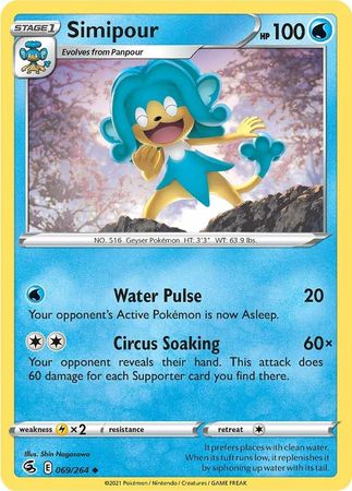 Sword & Shield: Fusion Strike: 069/264 - Simipour - Uncommon