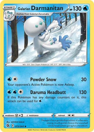 Sword & Shield: Fusion Strike: 072/264 - Galarian Darmanitan - Uncommon