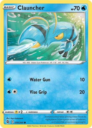 Sword & Shield: Fusion Strike: 074/264 - Clauncher - Common