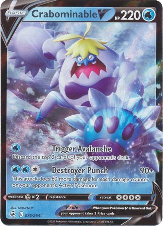 Sword & Shield: Fusion Strike: 076/264 - Crabominable V - Ultra Rare