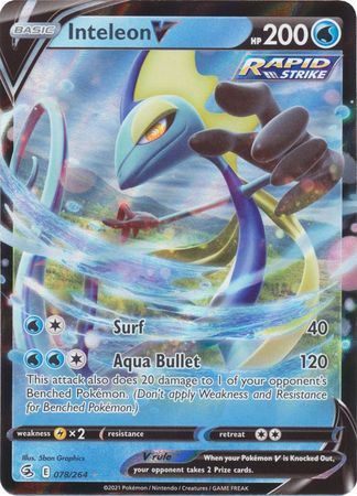 Sword & Shield: Fusion Strike: 078/264 - Inteleon V - Ultra Rare