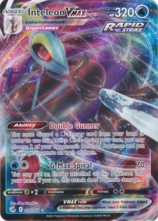 Sword & Shield: Fusion Strike: 079/264 - Inteleon VMAX - Ultra Rare