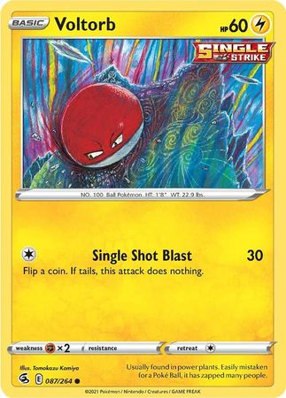 Sword & Shield: Fusion Strike: 087/264 - Voltorb - Common