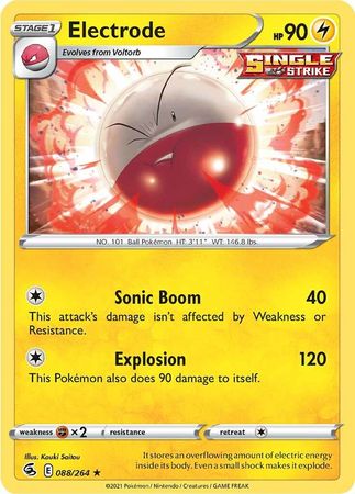 Sword & Shield: Fusion Strike: 088/264 - Electrode - Rare