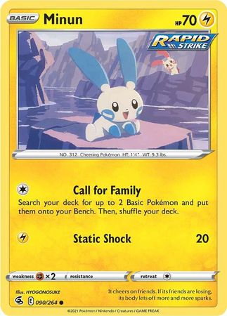 Sword & Shield: Fusion Strike: 090/264 - Minun - Common