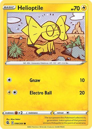 Sword & Shield: Fusion Strike: 098/264 - Helioptile - Common