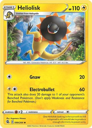 Sword & Shield: Fusion Strike: 099/264 -Heliolisk - Uncommon