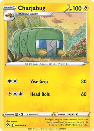 Sword & Shield: Fusion Strike: 100/264 - Charjabug - Uncommon