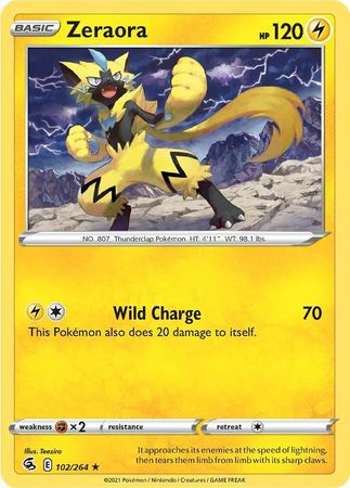 Sword & Shield: Fusion Strike: 102/264 - Zeraora - Rare