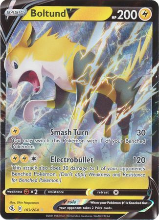 Sword & Shield: Fusion Strike: 103/264 - Boltund V - Ultra Rare
