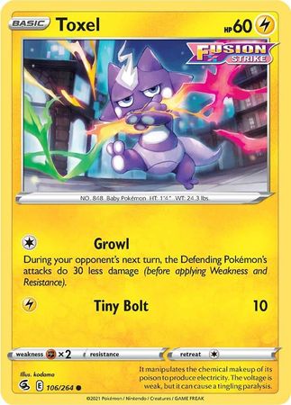 Sword & Shield: Fusion Strike: 106/264 - Toxel - Common