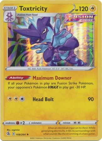 Sword & Shield: Fusion Strike: 108/264 - Toxtricity - Holo Rare