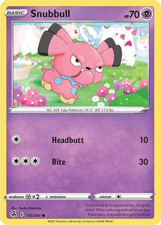 Sword & Shield: Fusion Strike: 115/264 - Snubbull - Common