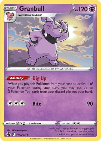Sword & Shield: Fusion Strike: 116/264 - Granbull - Rare