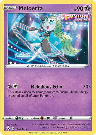 Sword & Shield: Fusion Strike: 124/264 - Meloetta - Rare