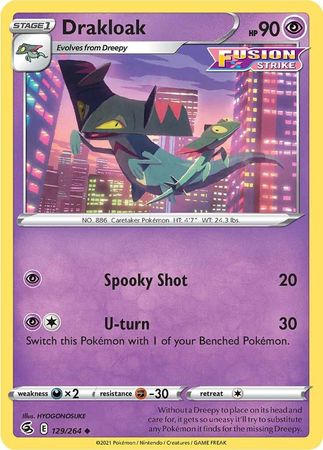 Sword & Shield: Fusion Strike: 129/264 - Drakloak - Uncommon