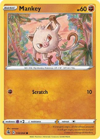 Sword & Shield: Fusion Strike: 133/264 - Mankey - Common