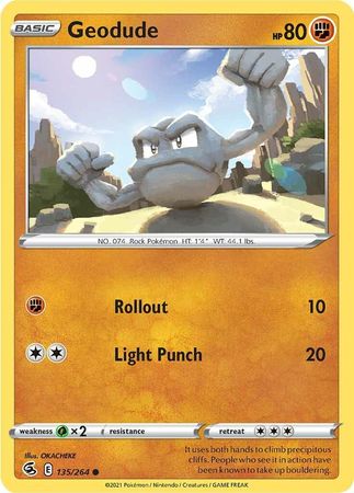 Sword & Shield: Fusion Strike: 135/264 - Geodude - Common