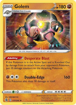 Sword & Shield: Fusion Strike: 137/264 - Golem - Rare