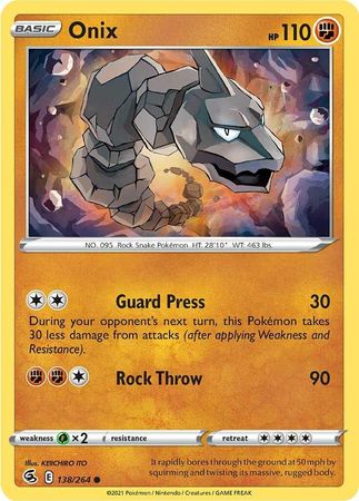 Sword & Shield: Fusion Strike: 138/264 - Onix - Common