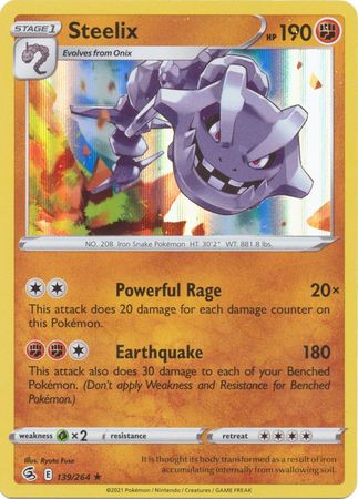 Sword & Shield: Fusion Strike: 139/264 - Steelix - Holo Rare
