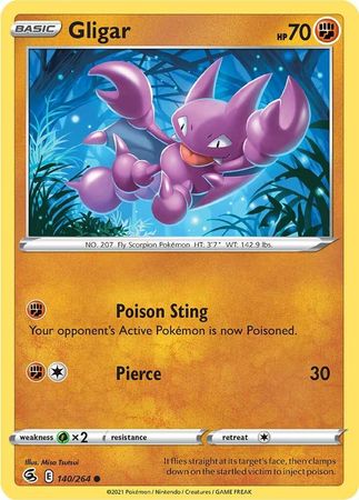 Sword & Shield: Fusion Strike: 140/264 - Gligar - Common
