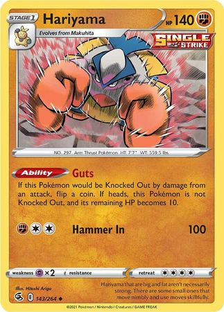 Sword & Shield: Fusion Strike: 143/264 - Hariyama - Uncommon