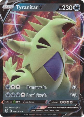 Sword & Shield: Fusion Strike: 158/264 - Tyranitar V - Ultra Rare