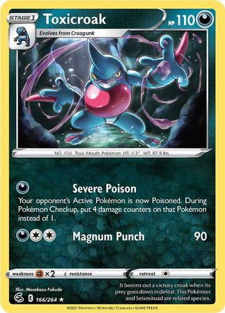 Sword & Shield: Fusion Strike: 166/264 - Toxicroak - Rare