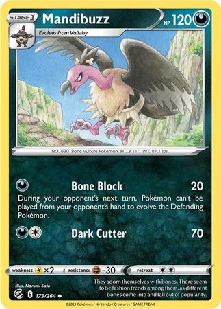 Sword & Shield: Fusion Strike: 173/264 - Mandibuzz - Uncommon
