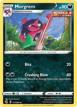 Sword & Shield: Fusion Strike: 177/264 - Morgrem - Uncommon