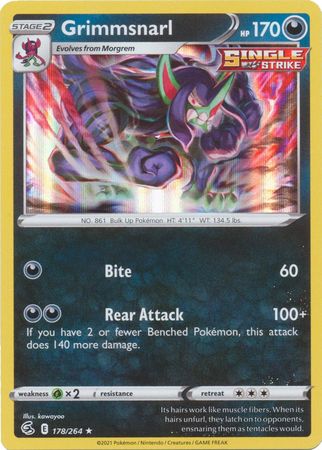 Sword & Shield: Fusion Strike: 178/264 - Grimmsnarl - Holo Rare