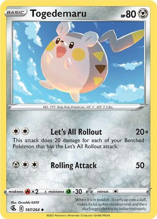 Sword & Shield: Fusion Strike: 187/264 - Togedemaru - Uncommon