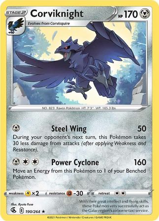 Sword & Shield: Fusion Strike: 190/264 - Corviknight - Rare