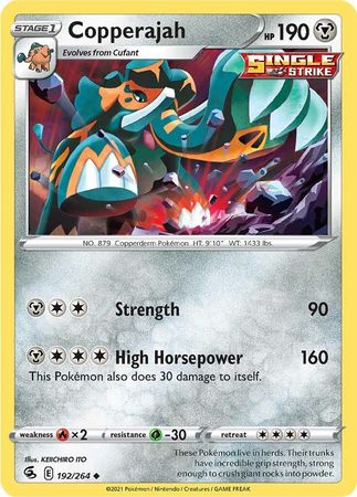 Sword & Shield: Fusion Strike: 192/264 - Copperajah - Uncommon